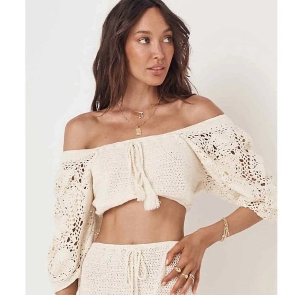 Let the Sunshine In Crochet Top Sz Large